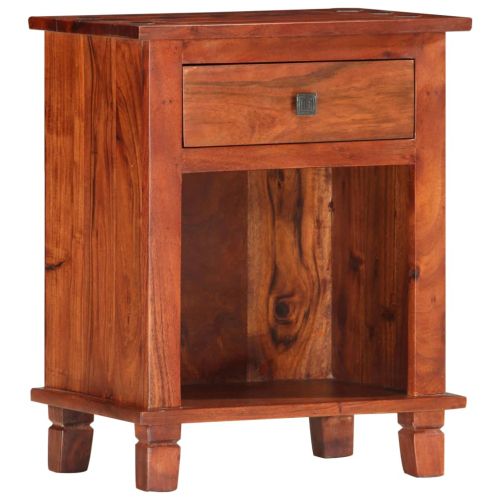 Нощно шкафче 40x30x50 см, масивна акациева дървесина