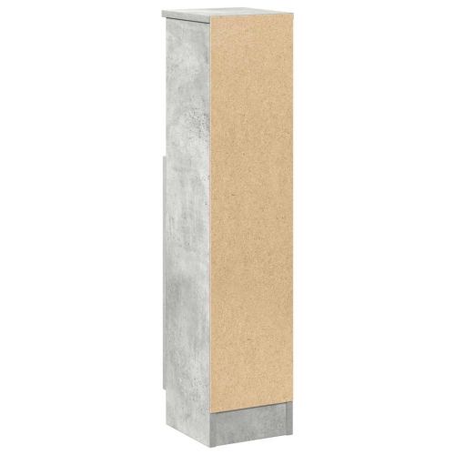 Шкаф за баня с поставка за ролки, бетонно сив, 20,5x22x90 см