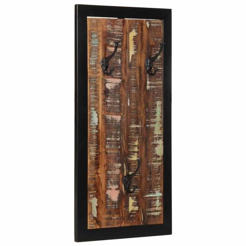 Закачалка за палта, многоцветна, 40x2x80 см, масивна регенерирана дървесина