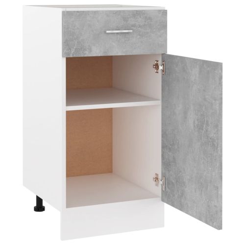 Долен шкаф с чекмедже бетонно сив 40x46x81,5 см инженерно дърво