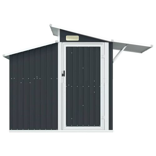 Градинска барака антрацит 270x130x208,5 см поцинкована стомана