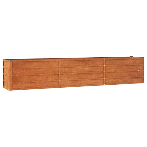 Градинска повдигната леха ръждив 240x40x45 см кортенова стомана