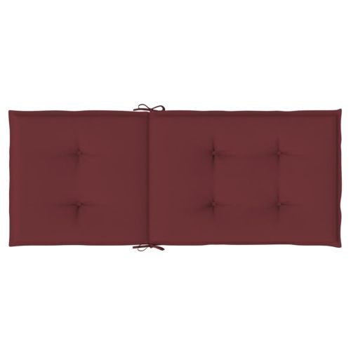 Възглавници за стол 6 бр меланж виненочервени 120x50x4 см плат
