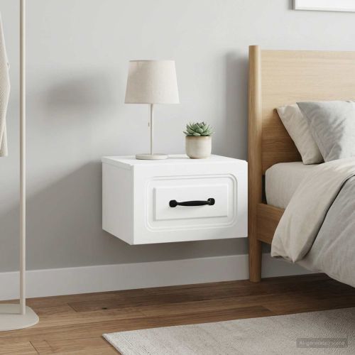Спален шкаф с монтаж на стена 2 pcs Бяло 34,5 x 33 x 20 см