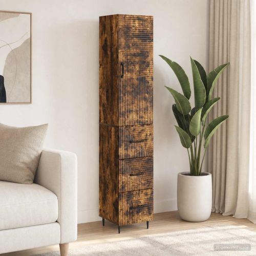 Комплект шкафове 2 pcs Опушен дъб 33 x 34,5 x 90 см
