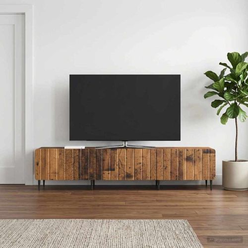 ТВ шкаф Старо дърво 147 x 34,5 x 32 см Инженерна дървесина
