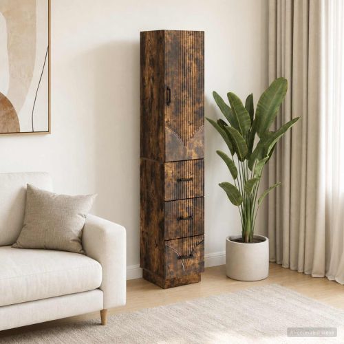 Комплект шкафове 2 pcs Опушен дъб 33 x 34,5 x 87 см