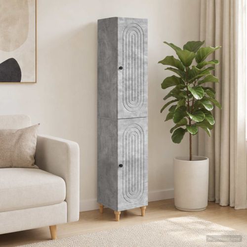 Комплект шкафове 2 pcs Бетонно сиво Инженерна дървесина