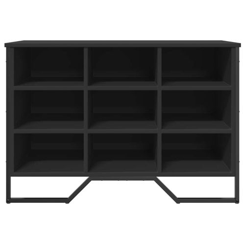 Шкаф за обувки, черен, 90x38x61,5 см, инженерно дърво