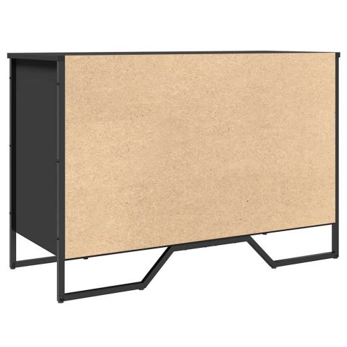 Шкаф за обувки, черен, 90x38x61,5 см, инженерно дърво