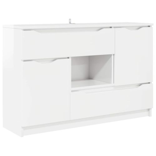 Служебен шкаф Лъскаво бяло 100 x 30 x 65,6 Инженерно дърво