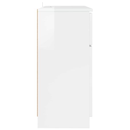 Служебен шкаф Лъскаво бяло 100 x 30 x 65,6 Инженерно дърво
