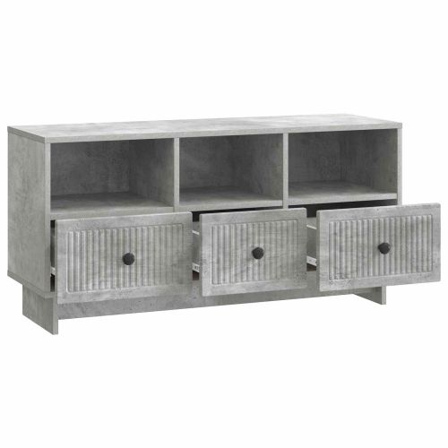ТВ шкаф Бетонно сиво 102 x 34,5 x 50 см Инженерна дървесина