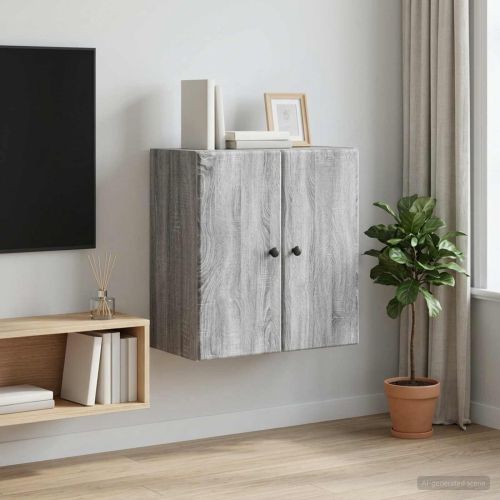 Стенно шкафче Сив Сонома 59 x 31 x 60 см Инженерна дървесина