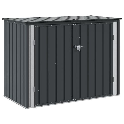 Кутия за съхранение в градината Черно 151,5 x 82 x 110,5 см