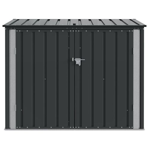 Кутия за съхранение в градината Черно 151,5 x 82 x 110,5 см