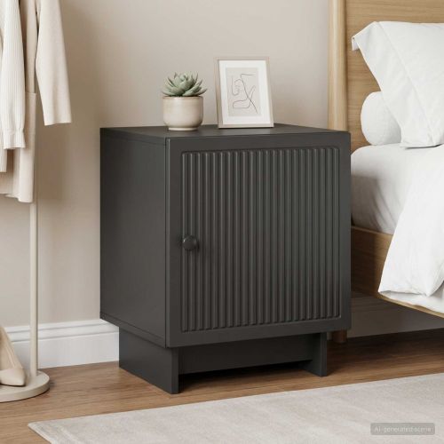 Нощен шкаф 2 pcs Черно 43 x 34,5 x 50 см Инженерна дървесина
