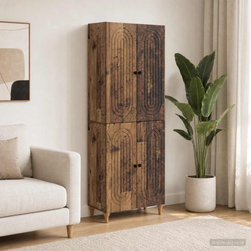 Комплект шкафове 2 pcs 66 x 34,5 x 90 см Инженерна дървесина