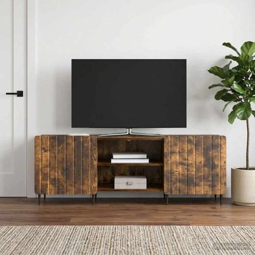 ТВ шкаф Опушен дъб 150 x 31 x 52 см Инженерна дървесина