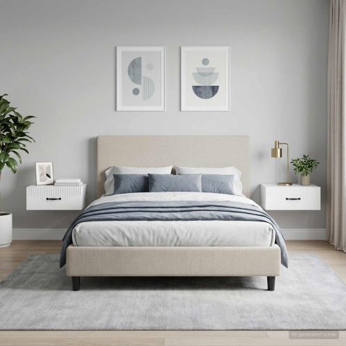 Спален шкаф с монтаж на стена 2 pcs Бяло 49 x 34,5 x 20 см