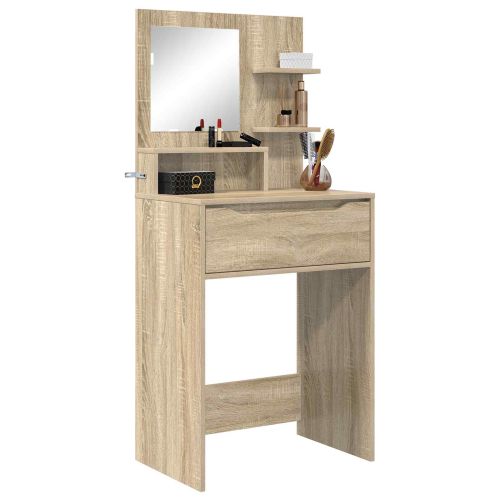 Тоалетки за спалня с чекмедже Сонома дъб 80 x 39,6 x 135 см