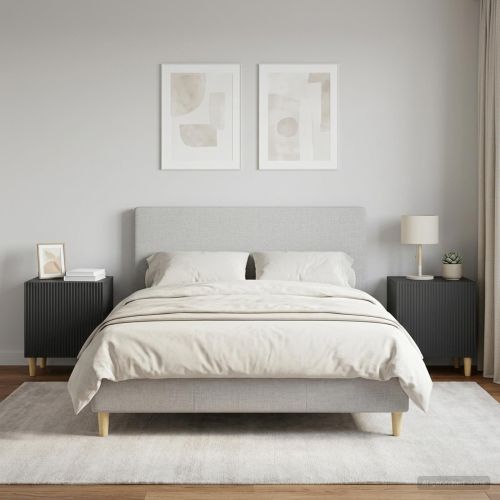 Нощен шкаф 2 pcs Черно 43 x 34,5 x 50 см Инженерна дървесина