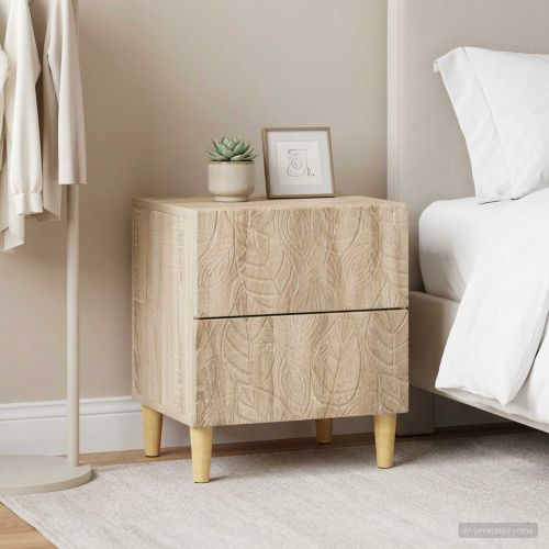 Нощно шкафче 2 pcs Дъб сонома 43 x 34,5 x 48 см