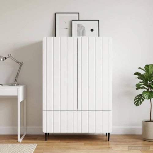 Служебен шкаф Бяло 66 x 34,5 x 97 см Инженерна дървесина