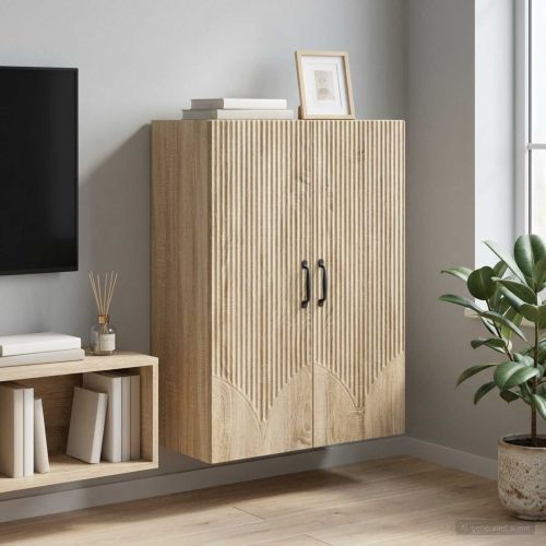 Стенно шкафче Дъб сонома 66 x 34,5 x 90 см Инженерна дървесина