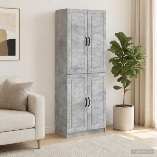 Комплект шкафове 2 pcs Бетонно сиво Инженерна дървесина