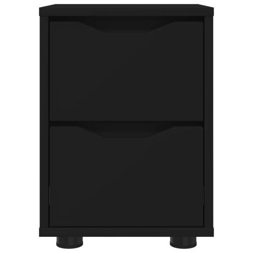 Нощно шкафче с чекмедже Черно 30,5 x 30 x 43 см Инженерно дърво