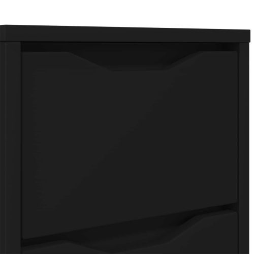 Нощно шкафче с чекмедже Черно 30,5 x 30 x 43 см Инженерно дърво