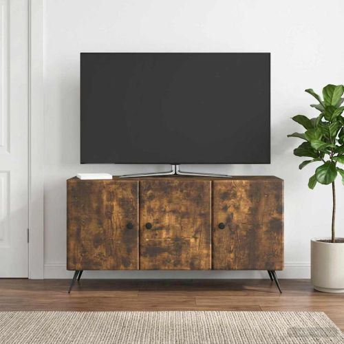 ТВ шкаф Опушен дъб 99 x 34,5 x 50 см Инженерна дървесина