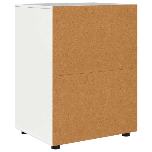 Шкаф за съхранение Лъскаво бяло 60 x 48 x 81 см Инженерно дърво