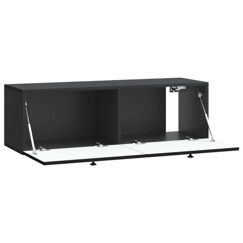 Стенно монтиран ТВ шкаф Черно 98 x 31 x 30 см