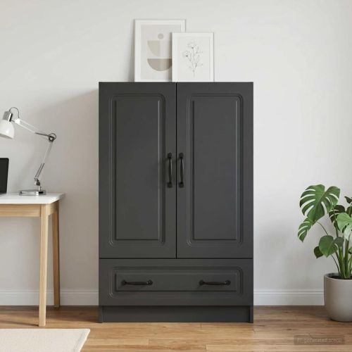 Служебен шкаф Черно 66 x 34,5 x 92 см Инженерна дървесина
