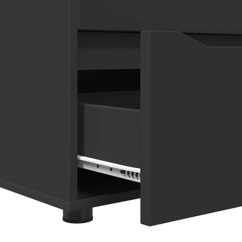 Шкаф за съхранение Черно 60 x 48 x 57 см Инженерно дърво