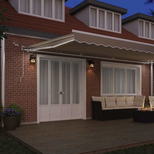 Прибираща се тента Бежово 600 × 300 cm Полиестер