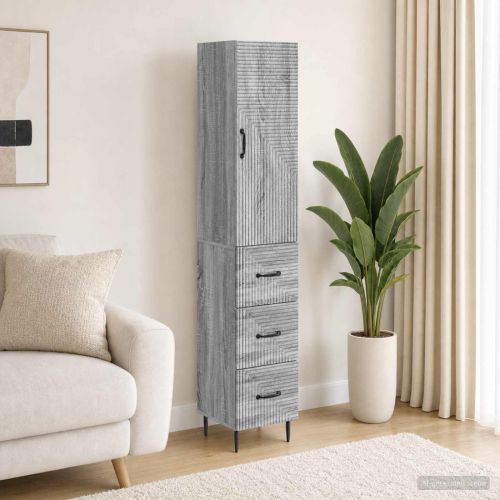 Комплект шкафове 2 pcs Сив Сонома 33 x 34,5 x 90 см