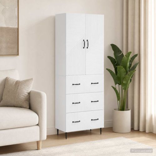 Комплект шкафове 2 бр. 66 x 34,5 x 90 см Инженерна дървесина