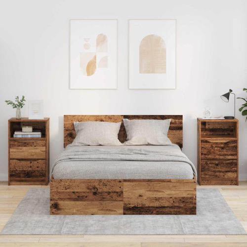 Нощни маси 2 pcs Старо дърво 40 x 30 x 467 см Инженерно дърво