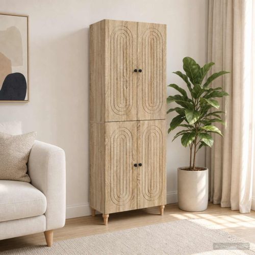 Комплект шкафове 2 pcs 66 x 34,5 x 90 см Инженерна дървесина