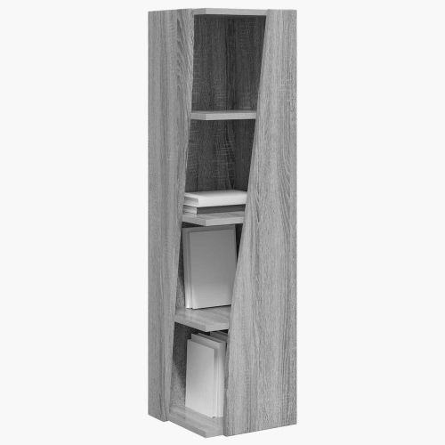 Ъглов шкаф Сив Сонома 27,5x27x102см Инженерно дърво