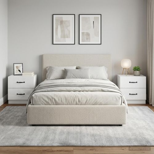 Нощен шкаф 2 pcs Бяло 43 x 34,5 x 44,5 см Инженерна дървесина