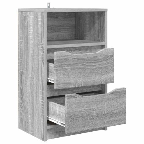 Нощни маси 2 pcs Сив Сонома 40 x 30 x 467 см Инженерно дърво