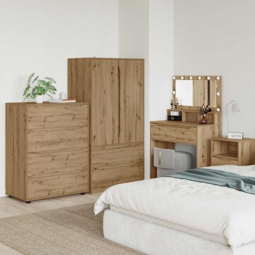Шкафове за съхранение 80 x 48 x 105 см Инженерно дърво Дъб