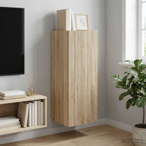 Стенно шкафче Дъб сонома 33 x 34,5 x 90 см Инженерна дървесина