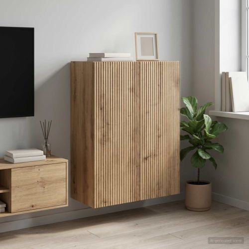 Стенно шкафче 66 x 34,5 x 90 см Инженерна дървесина Дъб артизан