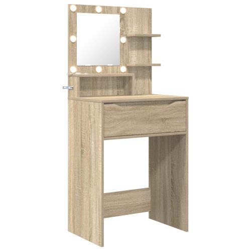 Тоалетки за спалня с чекмедже Сонома дъб 80 x 39,6 x 135 см