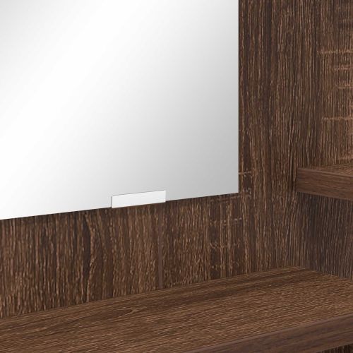 Тоалетки за спалня Кафяв дъб 80 x 39,6 x 135 см Инженерно дърво